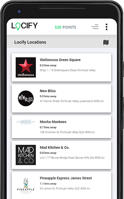 earn points per dollar at any local business